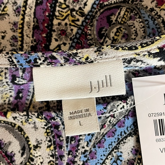J Jill Adara Violet Paisley Wrapped-Back TUNIC (Size L) - Picture 8 of 9